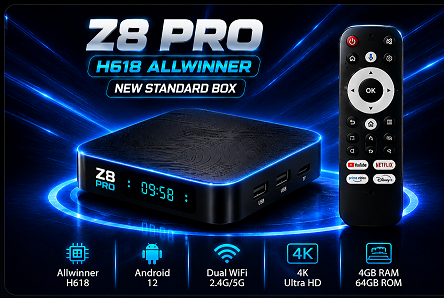 Z8 Pro Android TV box and remote